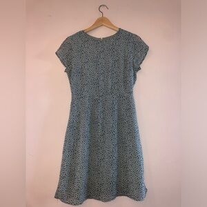 Women’s floral dress - blue/white